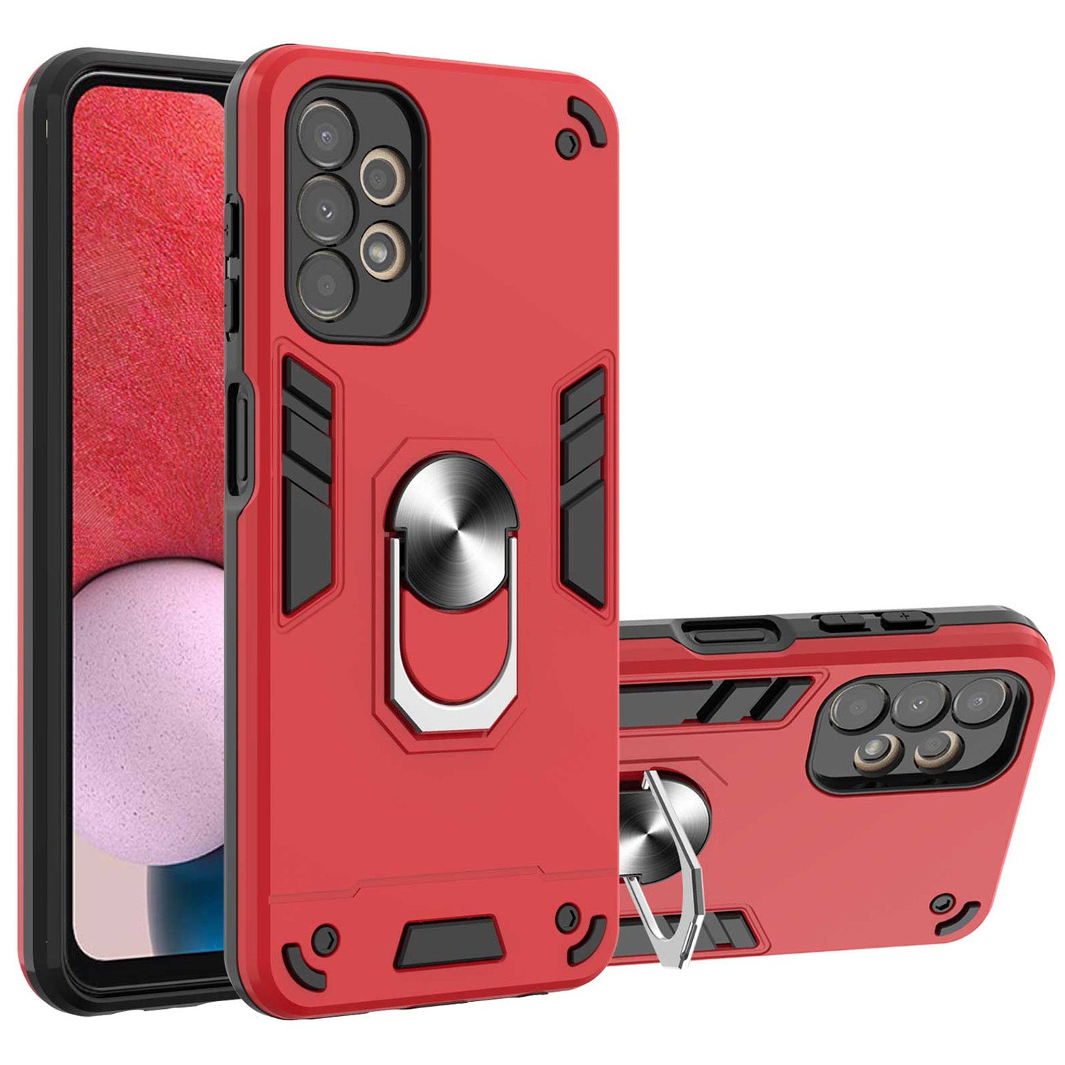 YB PC Series-1 for Samsung Galaxy A13 4G Phone Case Rotary Ring Kickstand TPU PC Protective Cover YB PC Series-1 for Samsung Galaxy A13 4G Phone Case Rotary Ring Kickstand TPU PC Protective Cover